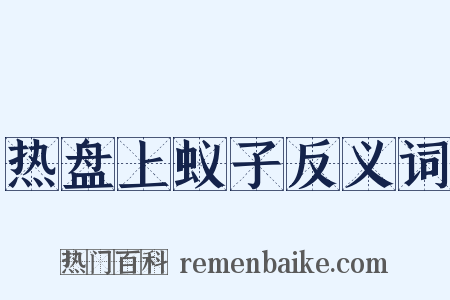 热盘上蚁子反义词是什么意思的图片